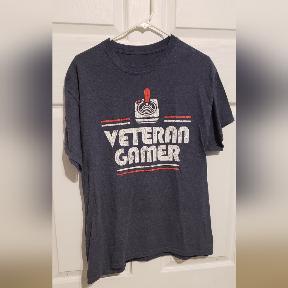 Veteran Gamer tshirt with vintage  joystick graphic